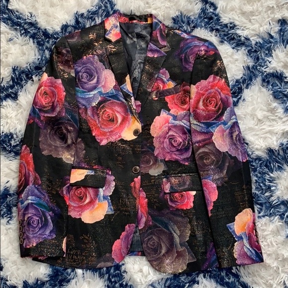 Men’s Black Purple Pink Blazer